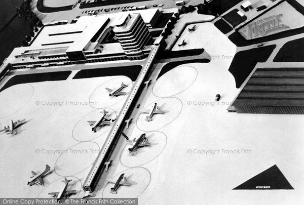 Photo of Manchester, Airport, Model Of New Terminal Building c.1965