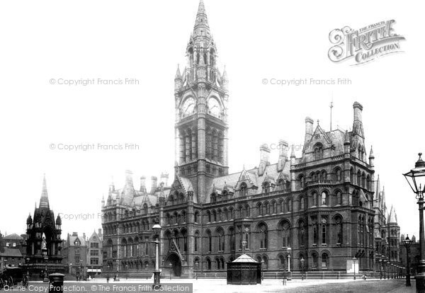 Photo of Manchester, Albert Square And The Town Hall 1889