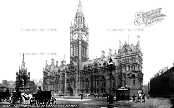 Photo of Manchester, Albert Square And The Town Hall c.1885