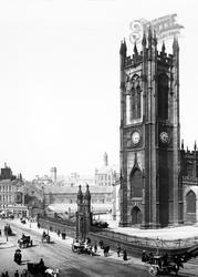 Cathedral From Grosvenor Hotel 1889, Manchester