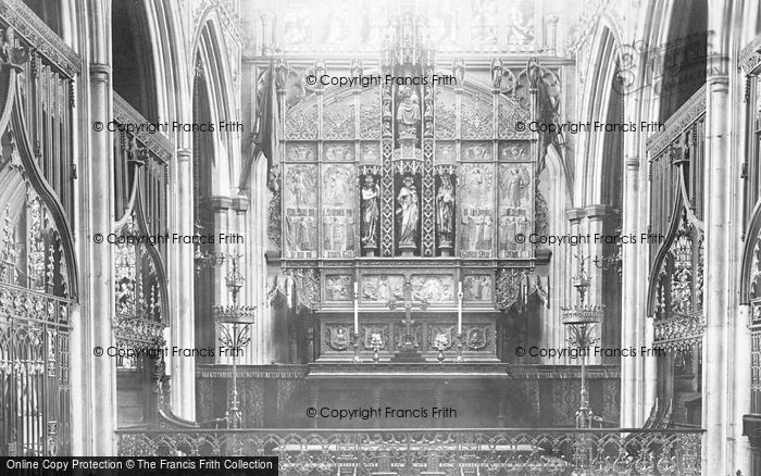 Photo of Manchester, The Cathedral, Reredos 1894