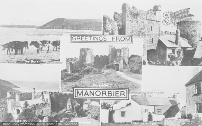 Photo of Manorbier, Composite c.1955