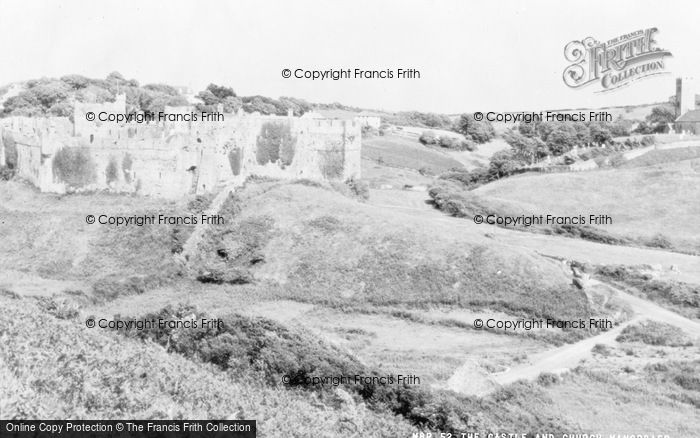 Photo of Manorbier, The Castle And Church c.1960