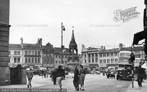 Photo of Mansfield, Market Place c.1950