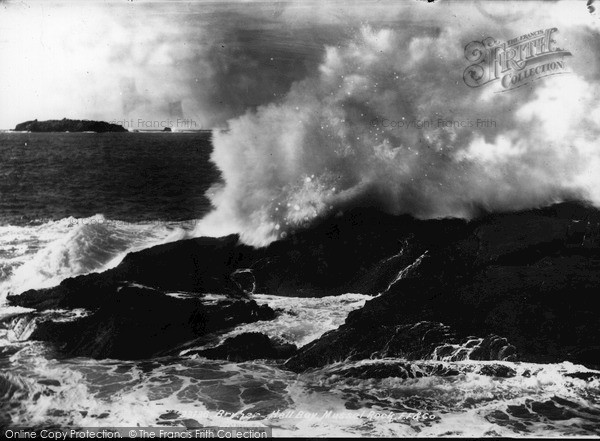 Photo of Marazion, Rough Sea c.1960