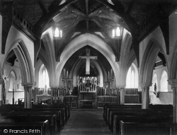 St Hilary Church Interior 1931, Marazion