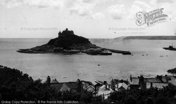 Photo of Marazion, St Michael's Mount From Mainland c.1960