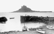 Marazion, St Michael's Mount from the harbour c1960