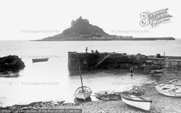 Photo of Marazion, St Michael's Mount from the harbour c1960