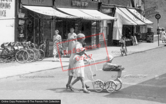 Photo of March, Crossing Station Road c.1950