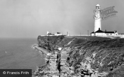Lighthouse And Cliffs, Nash Point c.1960, Marcross
