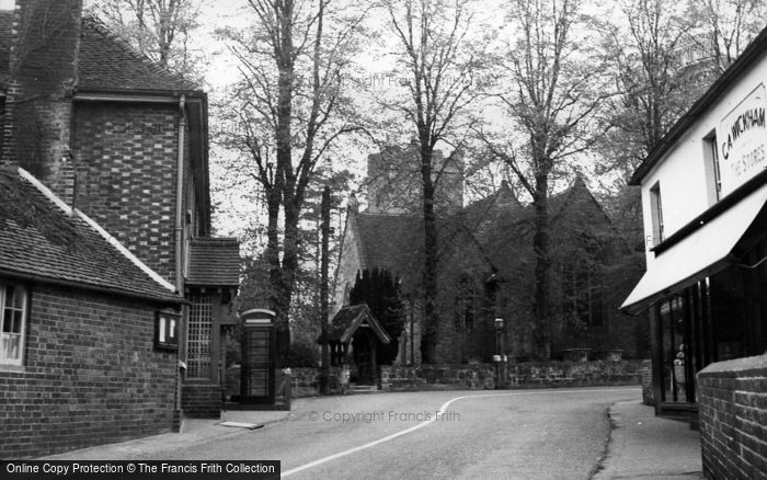 Photo of Maresfield, High Street And St Bartholomew's Church c.1950