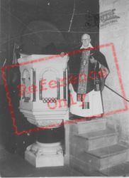 Abbey, Pulpit And Clergyman c.1955, Margam