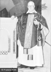 Abbey, Pulpit And Clergyman c.1955, Margam