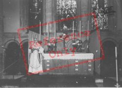 Abbey, The Altar And Clergyman c.1955, Margam