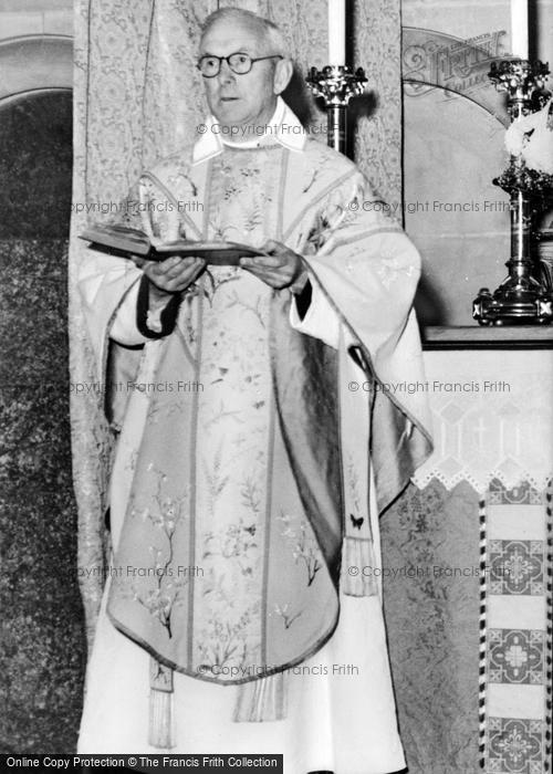 Photo of Margam, Clergyman Wearing Old Vestments c.1955