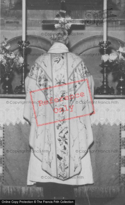Photo of Margam, Clergyman Wearing Old Vestments c.1955