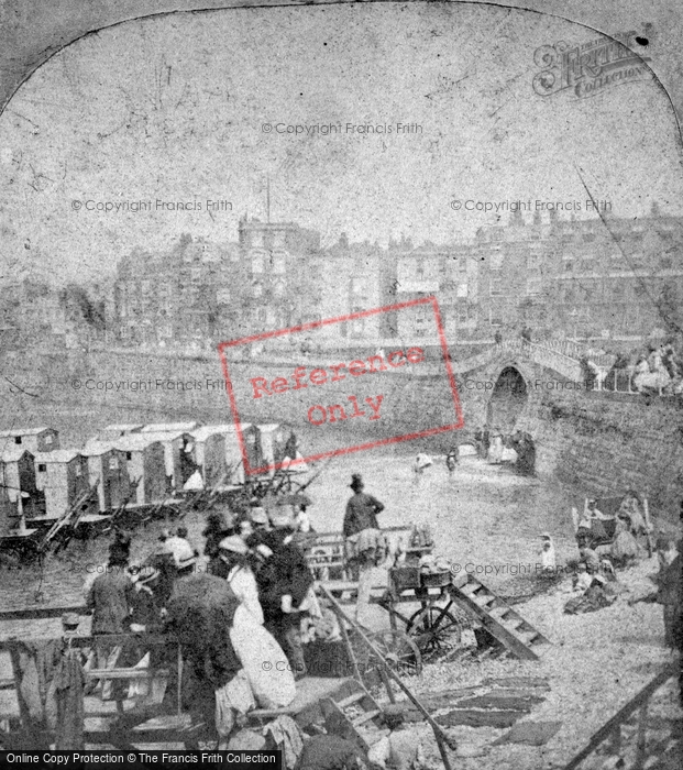 Photo of Margate, A Busy Beach Scene c.1860