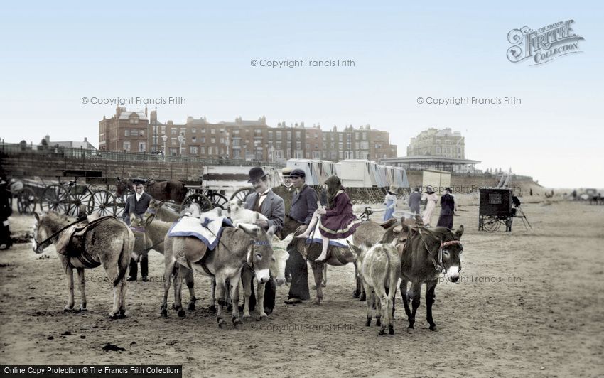 Margate, Donkeys on the Sands 1906