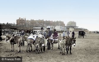 Margate, Donkeys on the Sands 1906