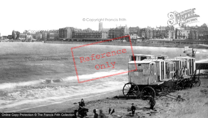 Margate, The Beach And Bathing Machines 1887