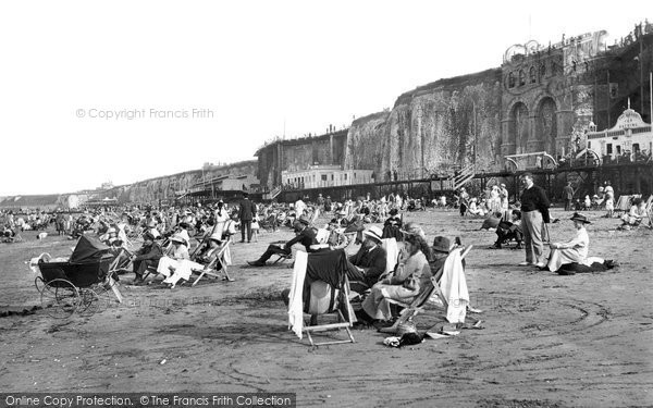 Photo of Margate, The Sands And Pettman's Bathing Platform 1918