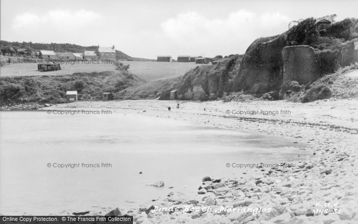 Photo of Marian Glas, Dinas Beach c.1955