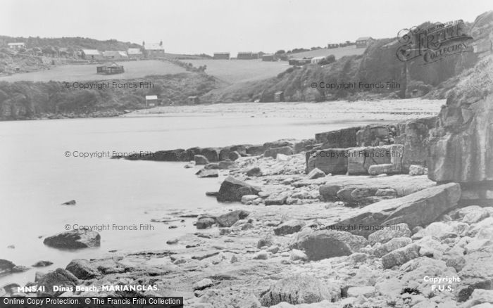 Photo of Marian Glas, Dinas Beach c.1955