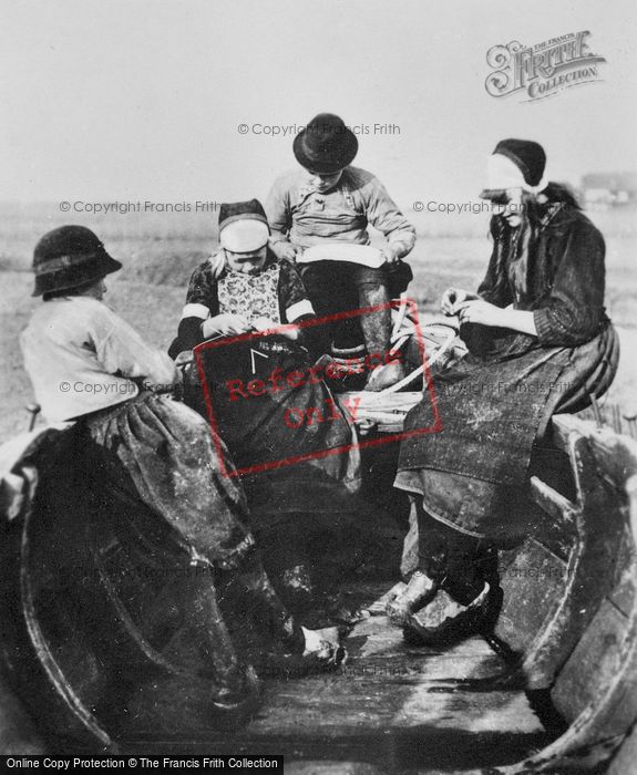 Photo of Marken, Children On A Boat c.1900