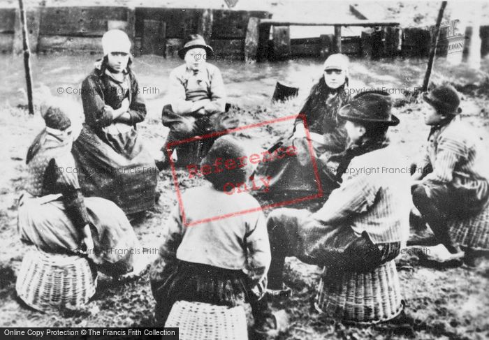 Photo of Marken, Children Sitting On Baskets c.1900