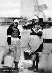 Girls In Traditional Marken Costume c.1900, Marken