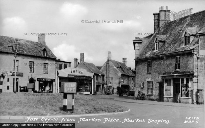 Photo of Market Deeping, Post Office From Market Place c.1955