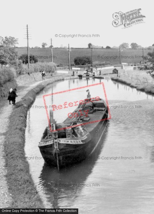 Photo of Market Drayton, A Canal Barge, Tyrley Locks c.1955
