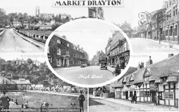 Photo of Market Drayton, Composite c.1935