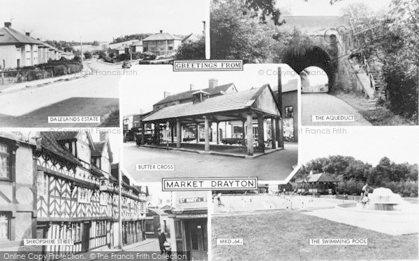 Photo of Market Drayton, Composite c.1960