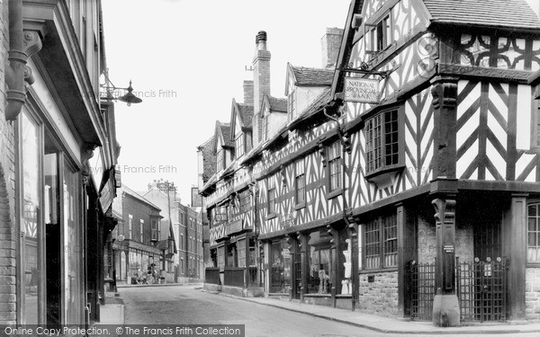 Photo of Market Drayton, Shropshire Street c.1950