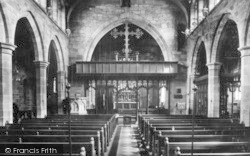 St Mary's Church Interior 1923, Market Drayton