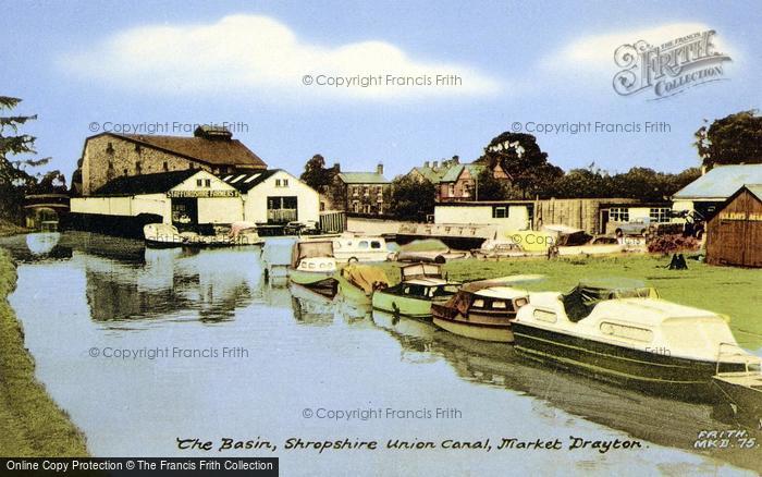 Photo of Market Drayton, The Basin, Shropshire Union Canal c.1965