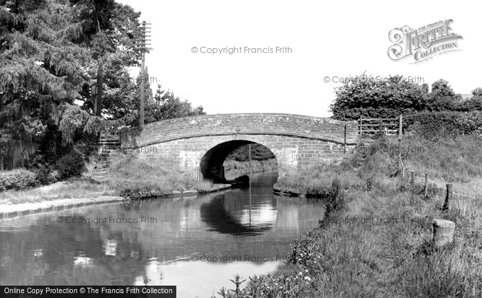Photo of Market Drayton, The Canal Bridge, Shropshire Union Canal c.1955