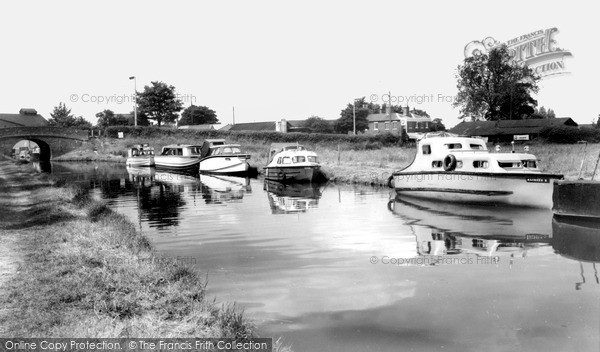 Photo of Market Drayton, The Moorings, Shropshire Union Canal c.1965