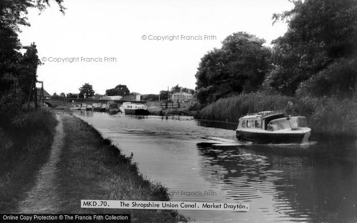 Photo of Market Drayton, The Shropshire Union Canal c.1965