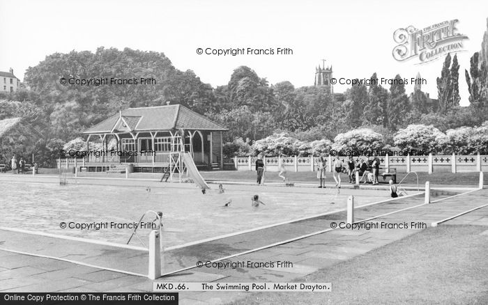 Photo of Market Drayton, The Swimming Pool c.1965