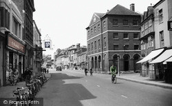 High Street And Old Town Hall c.1955, Market Harborough