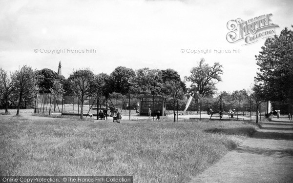 Photo of Market Harborough, The Children's Play Ground, Welland Park c.1955
