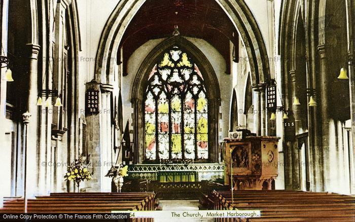 Photo of Market Harborough, The Church Interior c.1965