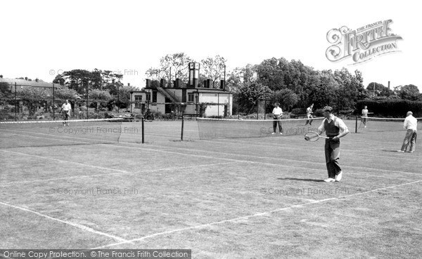 Photo of Market Harborough, Welland Park From Tennis Courts c.1955