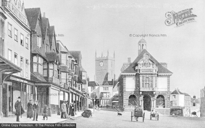 Photo of Marlborough, High Street And Town Hall c.1902