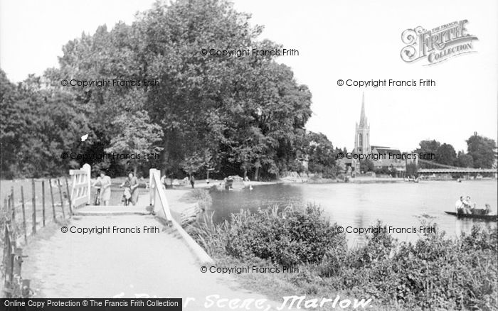 Photo of Marlow, A River Scene c.1955