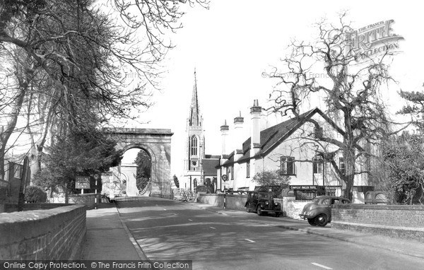 Photo of Marlow, All Saints Church And Bridge c.1955
