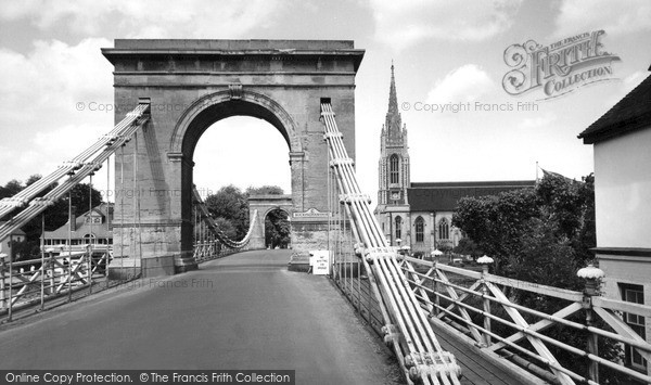 Photo of Marlow, Bridge And All Saints Church c.1955